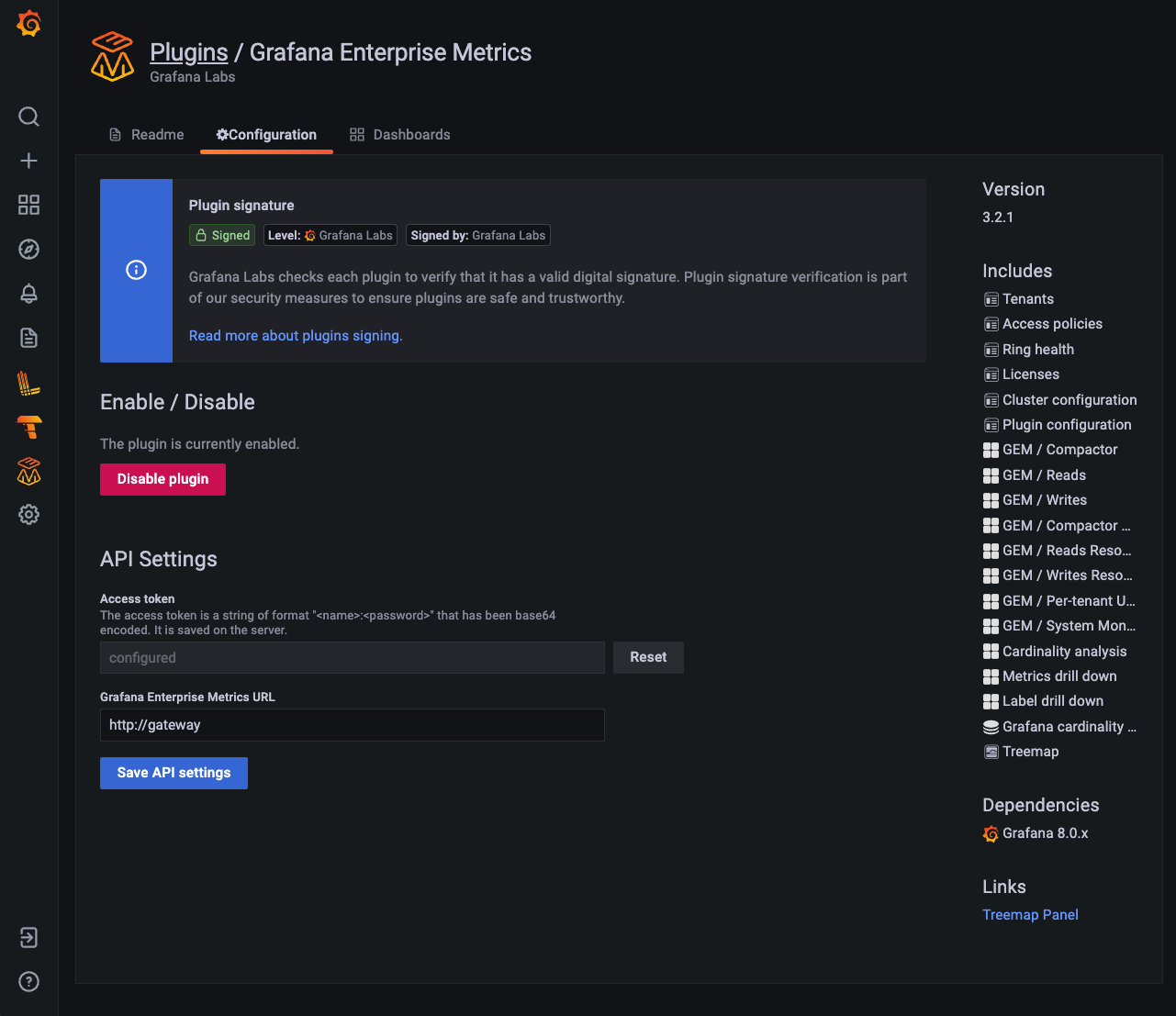Configuration GEM plugin page Configuration GEM plugin page