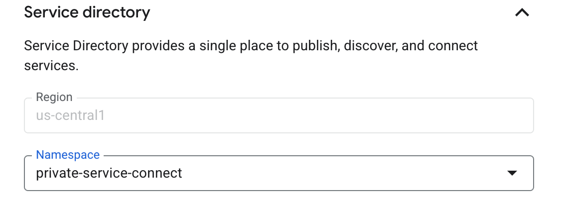 Configure Service Directory