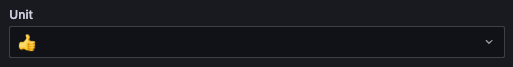 A thumbs up emoji as a custom unit