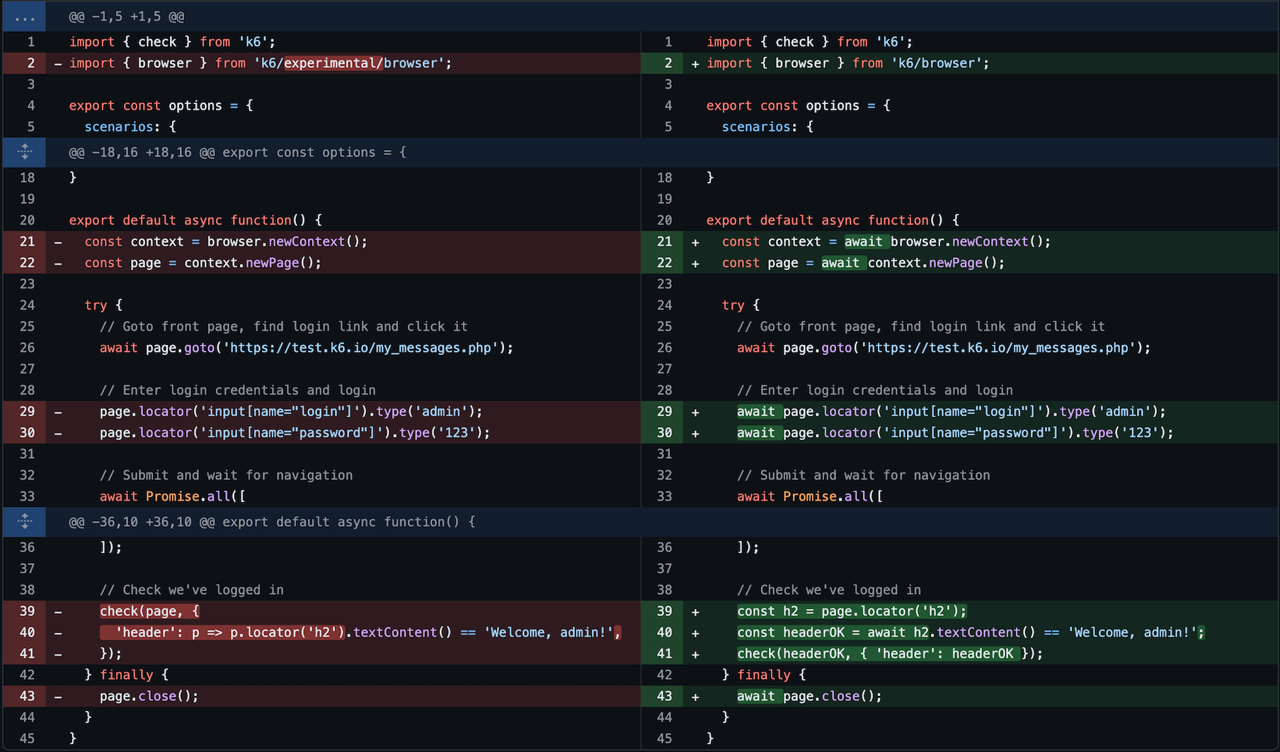 v0.51 & v0.52 script comparison
