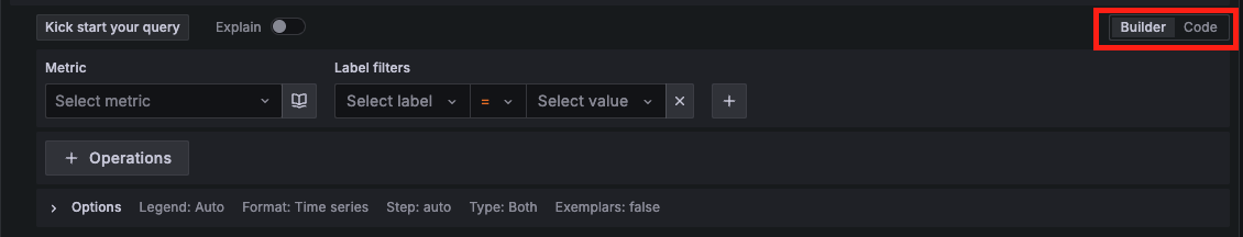 Query editor mode
