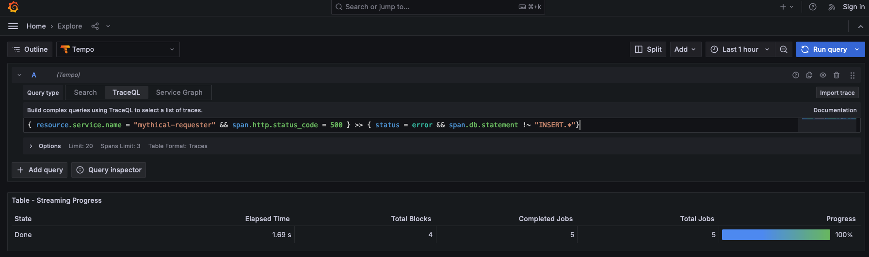 Empty query results
