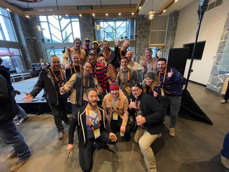 Photo of k6 team together at Grafanafest