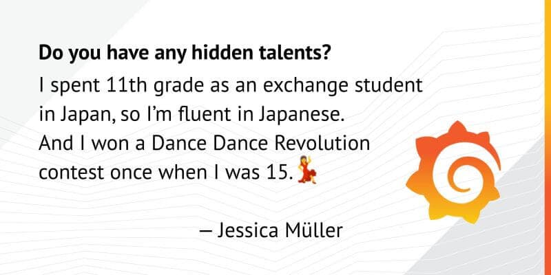 Meet the Grafana Labs team: UX designer Jessica Müller!