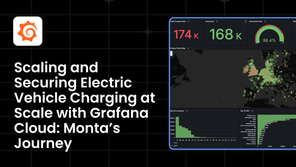 Scaling and securing electric vehicle charging at scale with Grafana Cloud: Monta’s journey